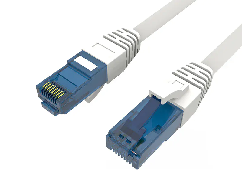 How do the metal contacts of Unshielded U/UTP CAT.5E Unbreakable Patch Cord improve the stability of data transmission?