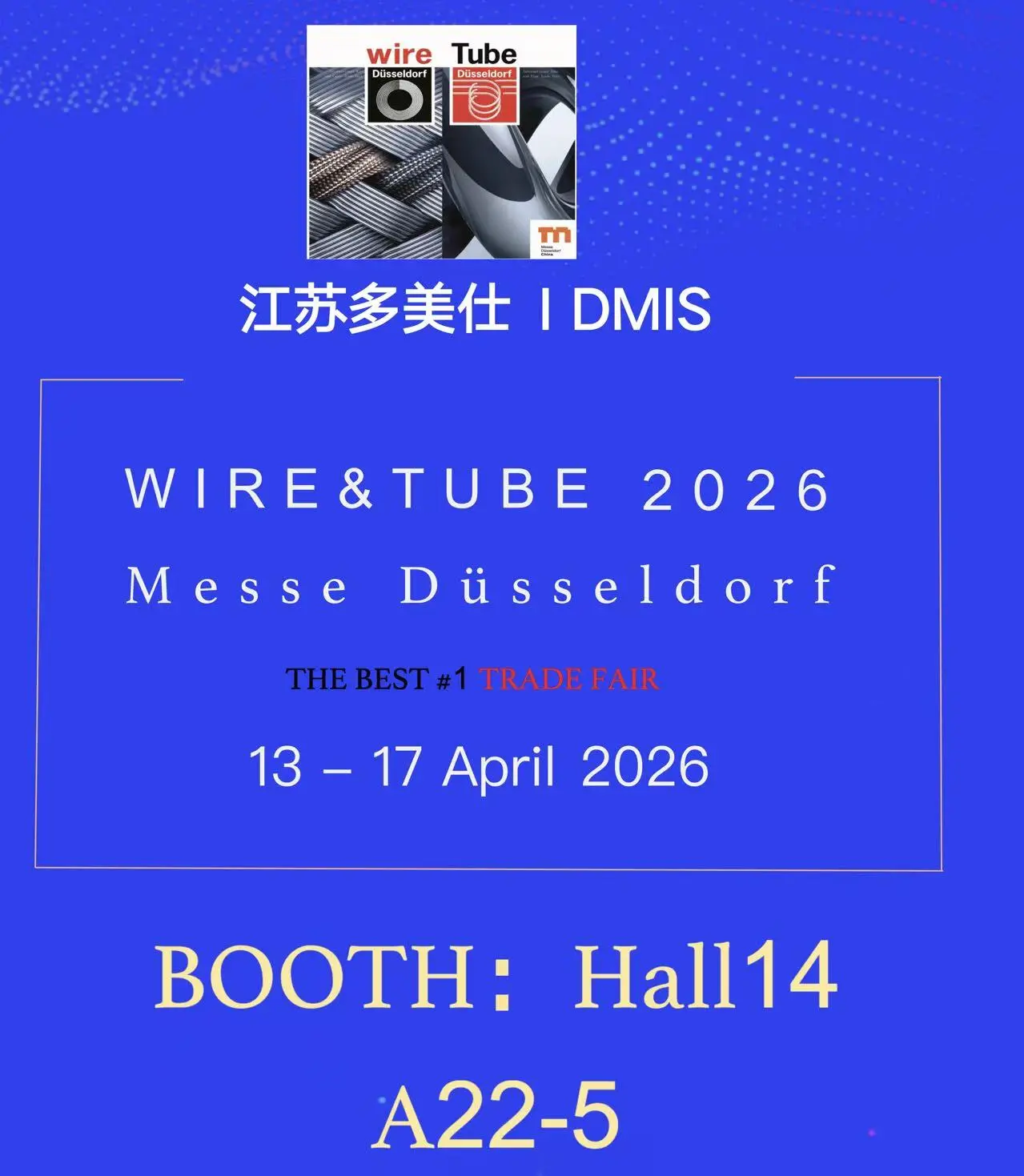 We will attend the Wire & Tube Düsseldorf  2026 :)